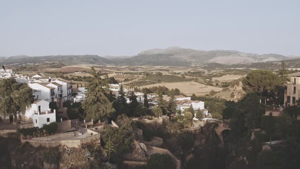 Townscape Of Ronda Village And Landscape