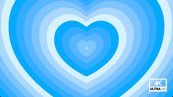 Blue Heart Tunnel Colorful Love Shape 4K TikTok Trend Dj Background Looped V6