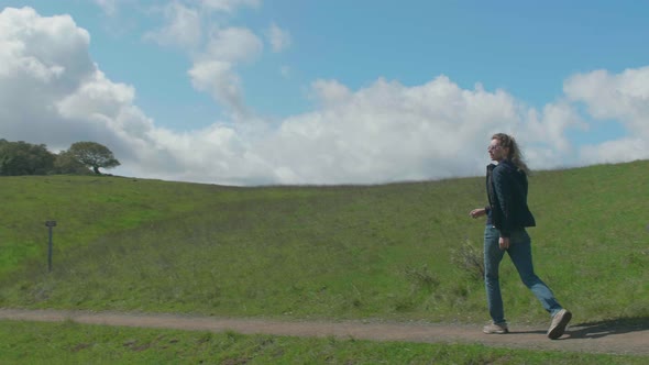 Hiking On The Meadow