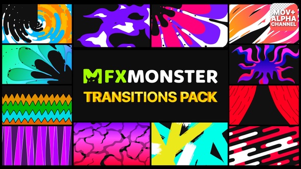 Stylish Colorful Transitions | Motion Graphics alt