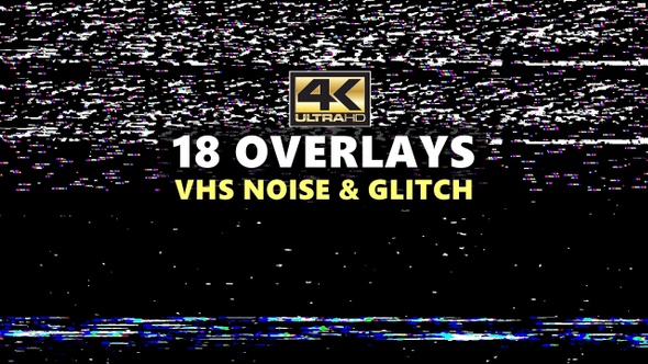 Digital VHS Noise & Glitch Overlay alt