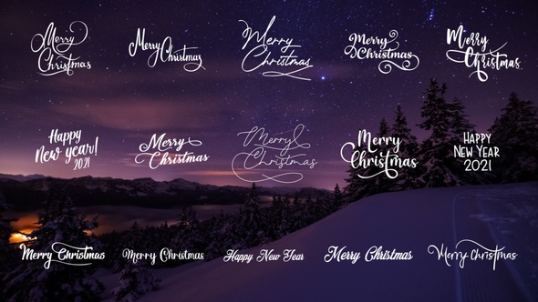 Merry Christmas Calligraphy | Motion Graphics alt