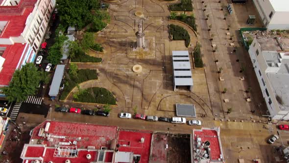 Shrine Garden In Front Of Sanctuary Of Our Lady Of Guadalupe In Zona Centro, Guadalajara, Mexico. ae