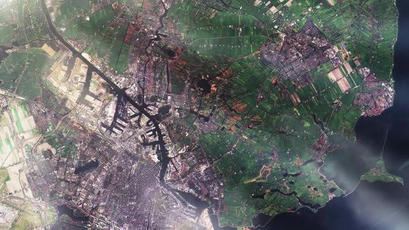 View of Amsterdam from Space.