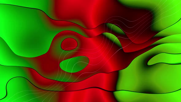 Abstract green red trendy liquid background. seamless twisted line background