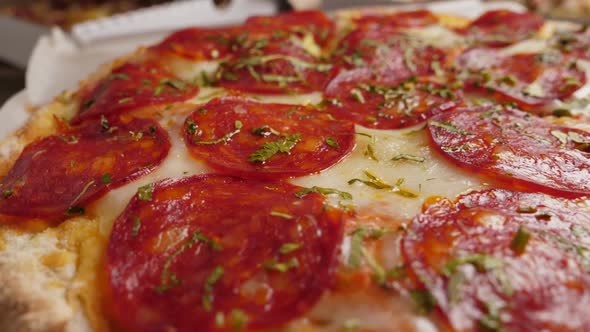 One Pepperoni Pizza Rotating