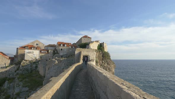 Alley of the City Walls towards Lovrijenac Fortress