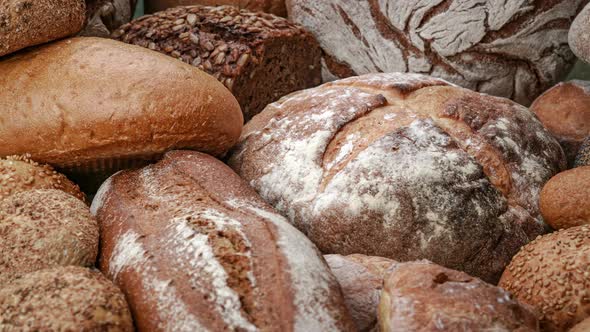 Freshly Baked Natural Bread is on the Kitchen Table