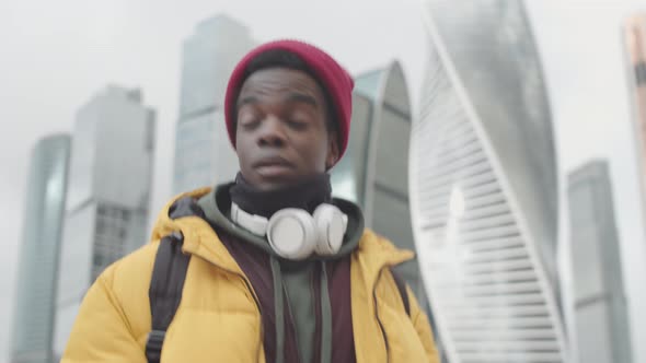 Young African Man in Urban Area