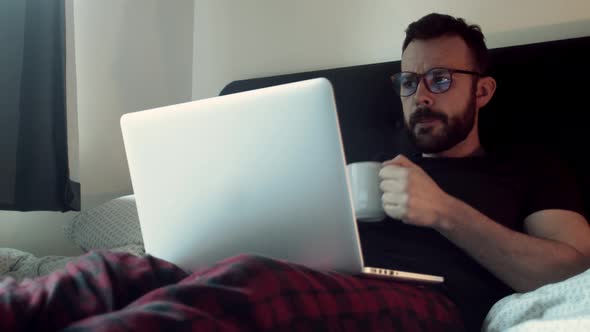 Man using laptop