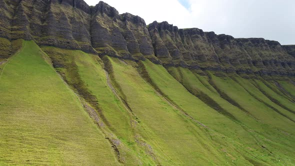 Aerial View of the Mountain Benbulbin in County Sligo Ireland