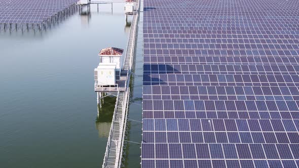 Solar power station in montain