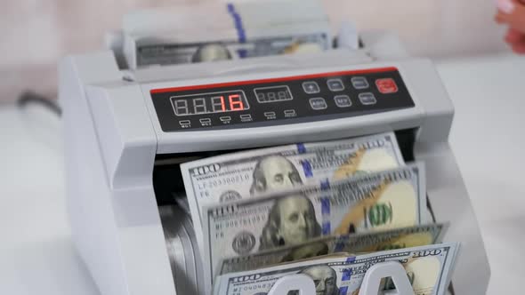 Money counting equipment for paper money calculation.