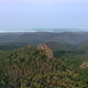 Aerial Hyperlapse of Rock Peaks in the Forest at Dawn. Stolby National Park, Krasnoyarsk, Russia. - VideoHive Item for Sale