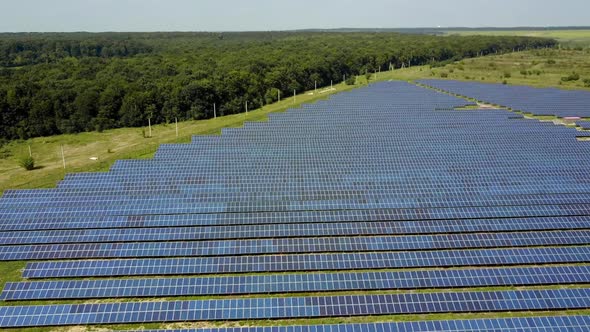 Solar Battery On Meadow