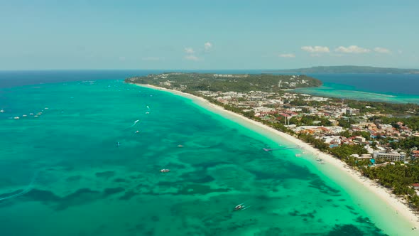 Boracay Island with White Sandy Beach, Philippines