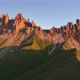 Dolomites mountains peaks on a summer sunrise - VideoHive Item for Sale