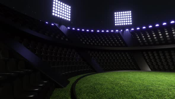 Sport Stadium Video Background, Flashing Lights . Glowing Stadium Lights 5