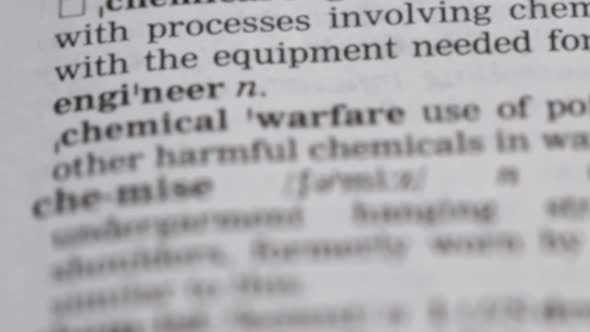 Chemical Warfare Phrase Definition in Vocabulary, Usage of Lethal Substances