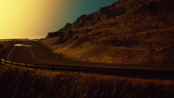 Atlantic Ocean Road Near the Mountain