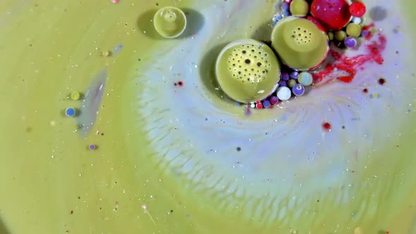 Colorful Ink Spheres On Oil 23