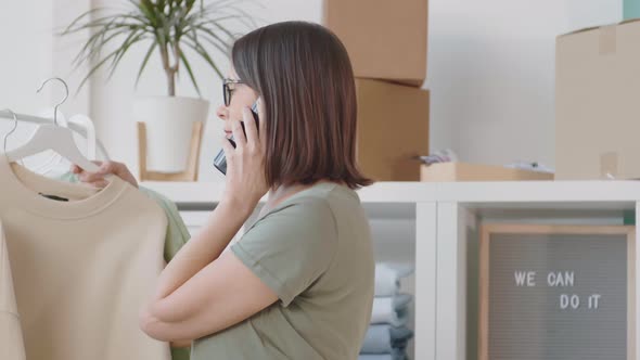 Saleswoman Taking Order by Phone