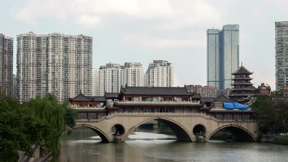 Chengdu Anshun Lang Bridge Aerial China