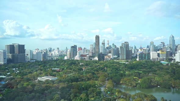 Beautiful building architecture around Bangkok city in Thailand