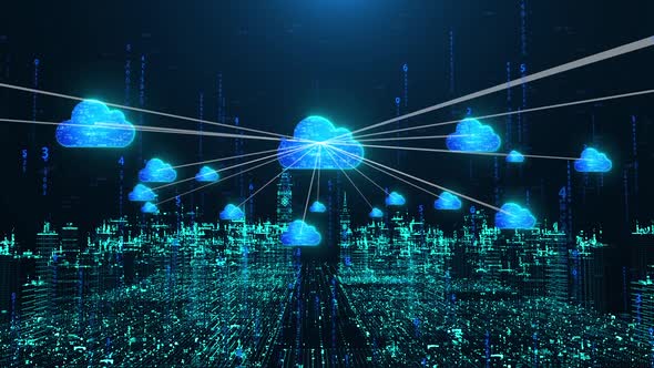 Cloud Computing Data Center Technology Smart City Background