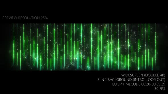 Cyber Green Data Grid Particles