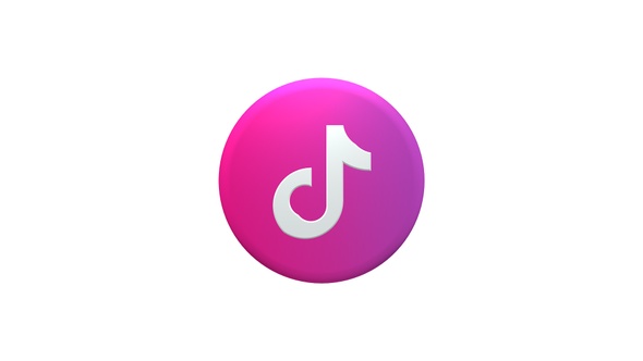 Colorful Circle Social Media 3D Icon TikTok