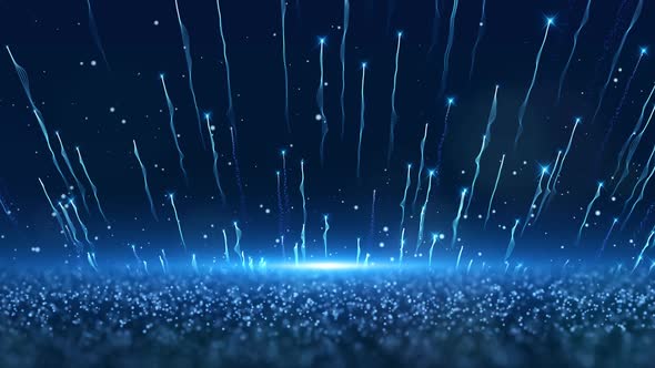 Romantic Soothing Blue Particle Stage Background