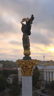 Monument in the Center of Kyiv Ukraine