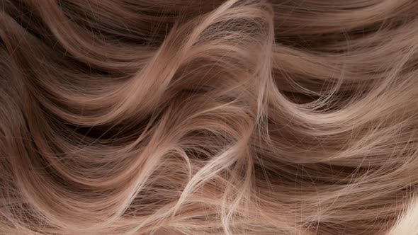 Super Slow Motion Shot of Waving Light Brown Highlighted Hair at 1000 Fps