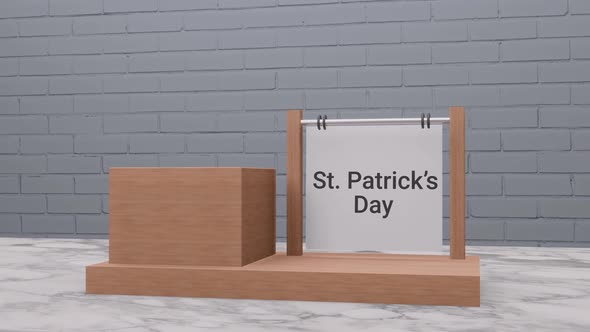 St patrick day marked on calendar