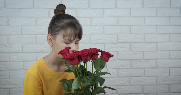 Teen Loving Flowers