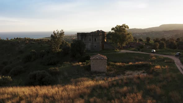 Defensive Vintage Castle of San Fili Near Caulonia City in Calabria Region