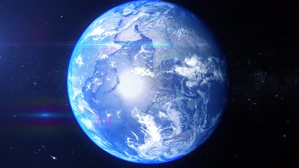 Realistic Earth Zoom South Atlantic Ocean alt