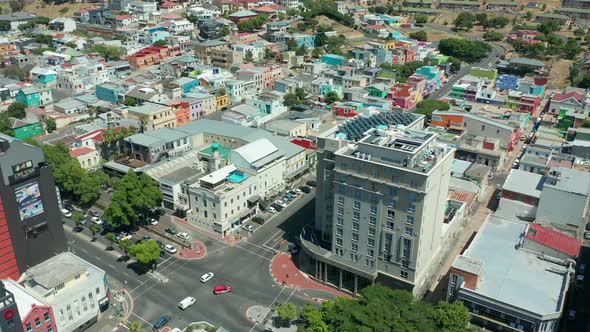 Flying Over The Bo Kaap in Cape Town South Africa