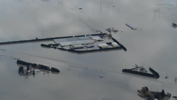 Roadway and Factories Flooded