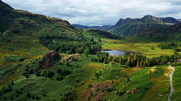 Amazing Landscape of the Lake District National Park  Wrynose Pass  Travel Photography