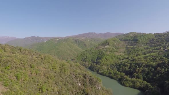 Aerial Green Mountains