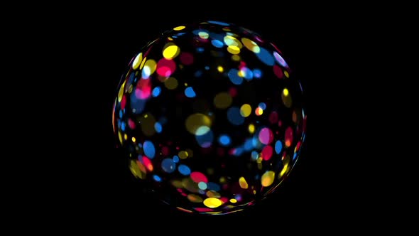 luminous disco ball color background