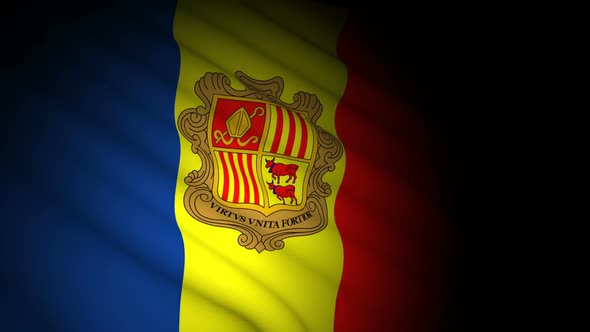 Andorra Flag Blowing in Wind alt