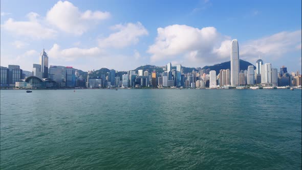 Beautiful building and architecture around Hong kong city skyline