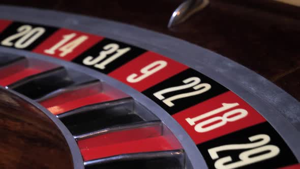Rotating Casino Roulette Wheel