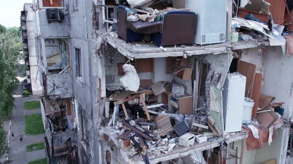 War in Ukraine  Destroyed Building in Borodyanka