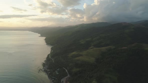 Sea Landscape at Sunset