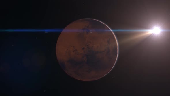 Mars Planet Rotating