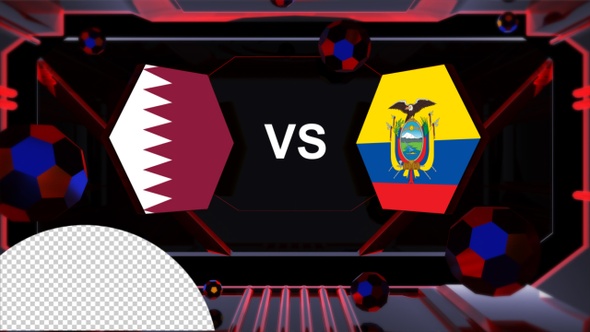 Qatar Vs Ecuador Football World Cup Qatar 2022 Vs Card Transition